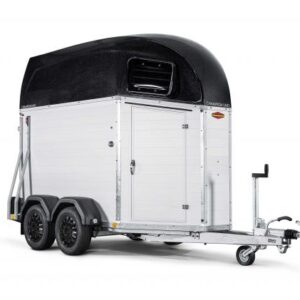 Vans en aluminium Van alu 1 1/2 places CHAMPION UNO ESPRIT SILVER + BLACK ALU, remorque Vans chevaux